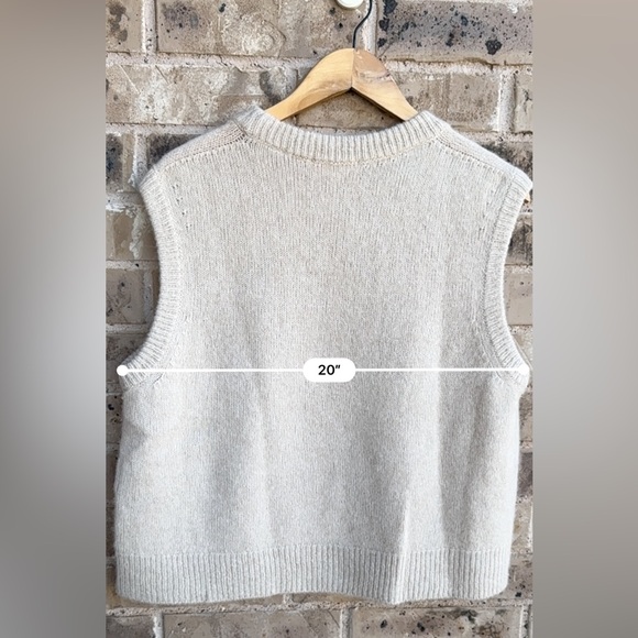 Sezane Samuel Jumper Women's Beige Sweater Vest Size Large - Picture 11 of 12